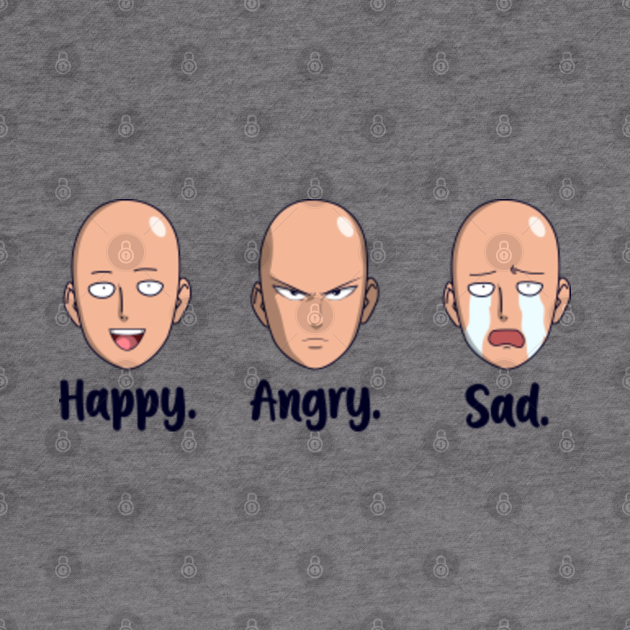One Punch Man Saitama Moods Emojis One Punch Man Hoodie TeePublic